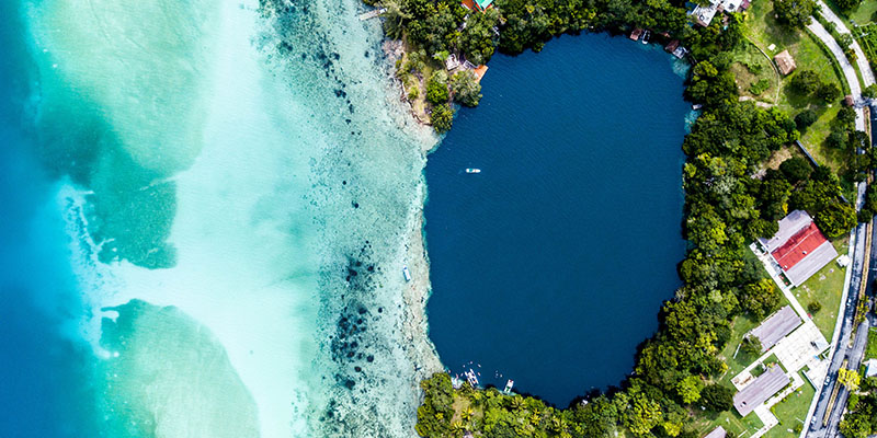 Vue aeérienne cenote